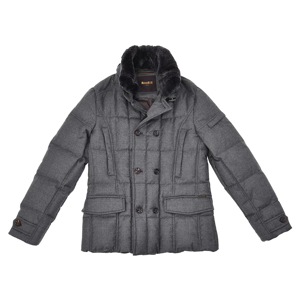 MOORER グレー ダウンジャケット ダブルブレスト MOORER グレー ダウンジャケット ダブルブレスト